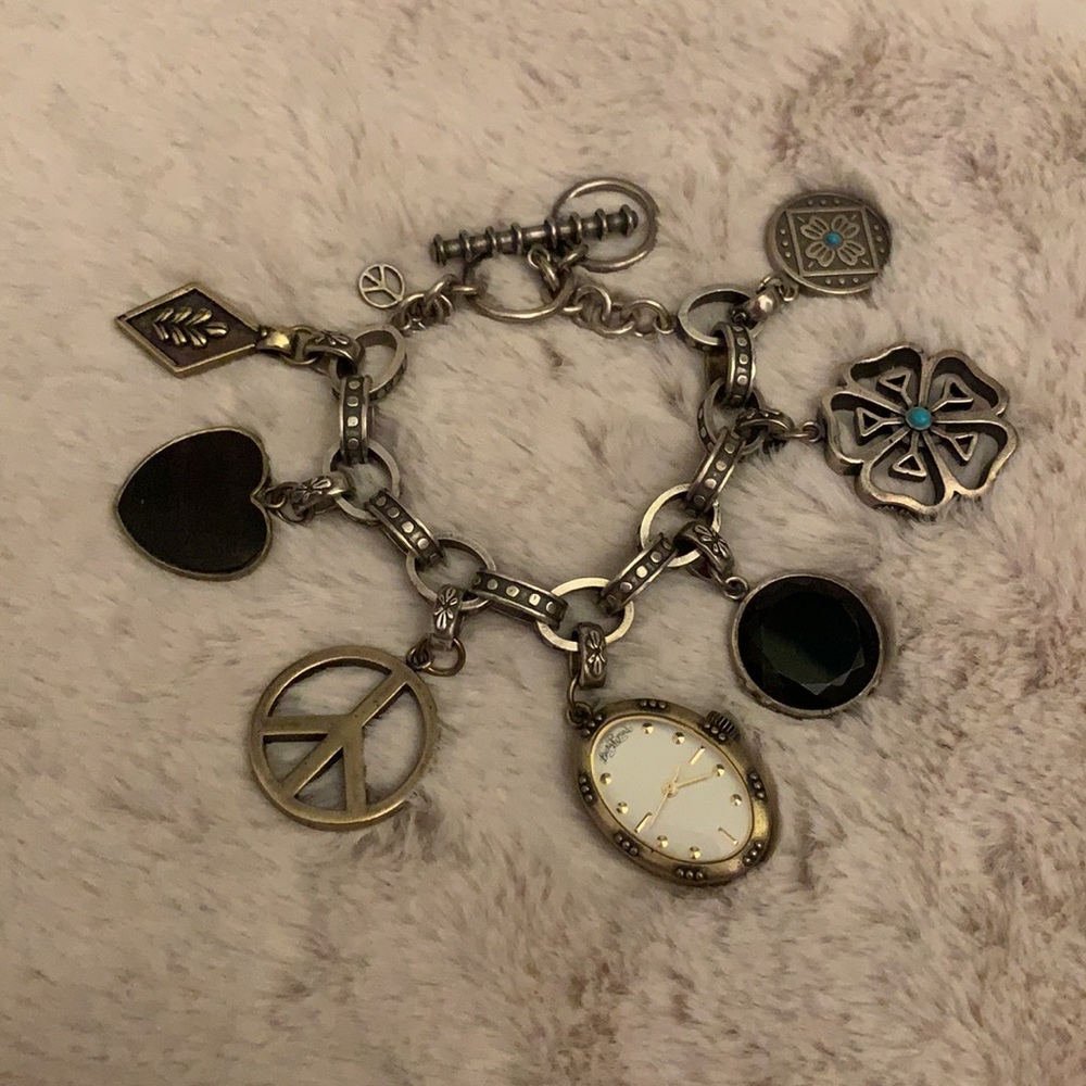 Lucky Brand charm bracelet toggle clasp watch